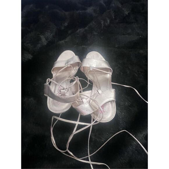 Lilly Pulitzer Gold Metallic Casey Wedge Shoe Size 9 m strappy gladiator - Picture 5 of 6